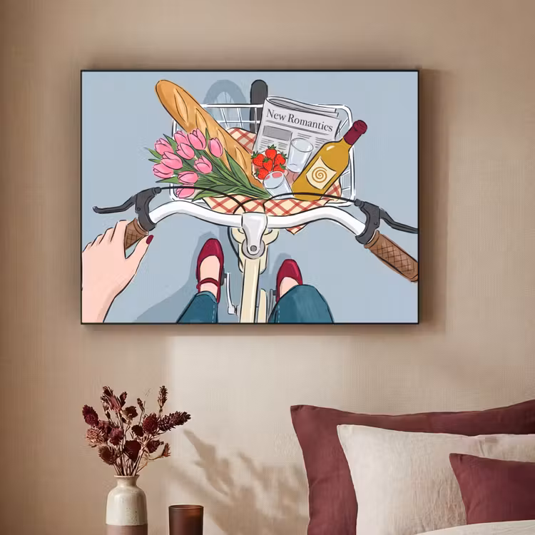 Art Frame - Fiets - Picknick - Zomer - Illustratie — 2
