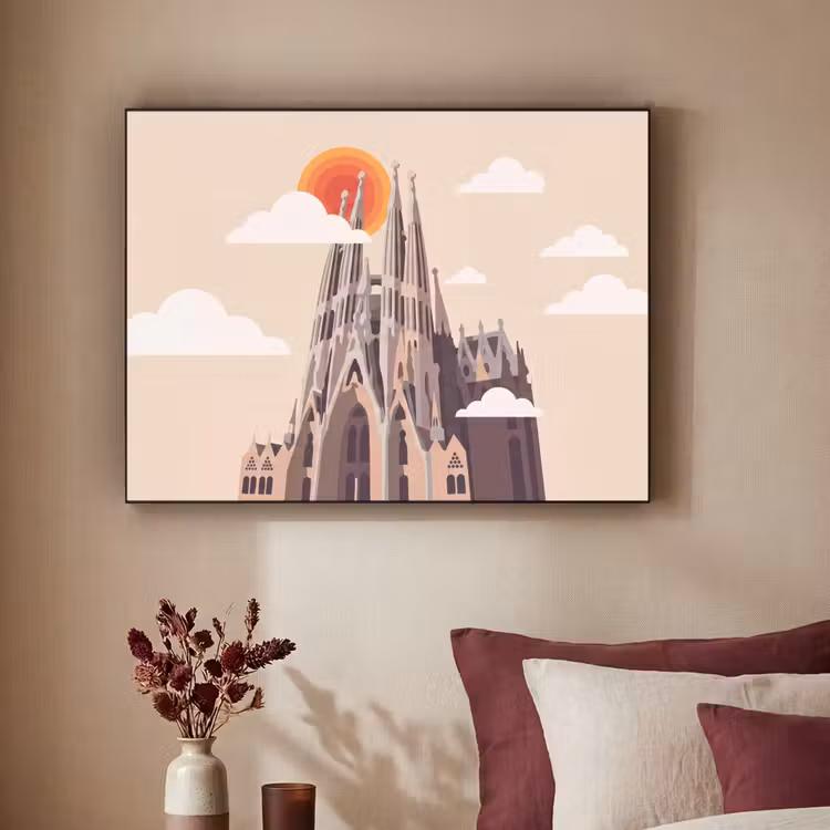 Art Frame - Gebouw - Torens - Architectuur - Abstract - Zonsondergang — 2