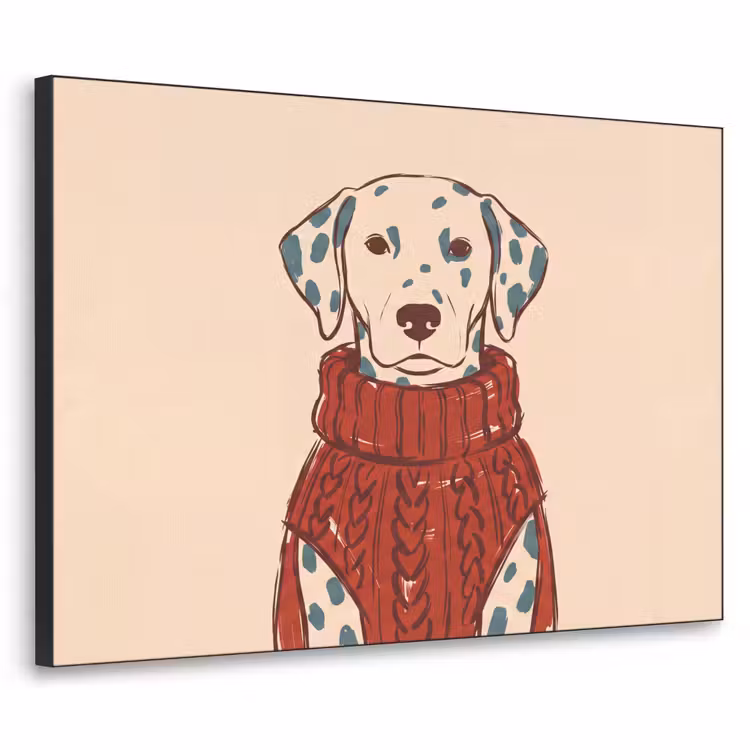 Art Frame - Hond - Trui - Winter - Dieren - Rood — 1