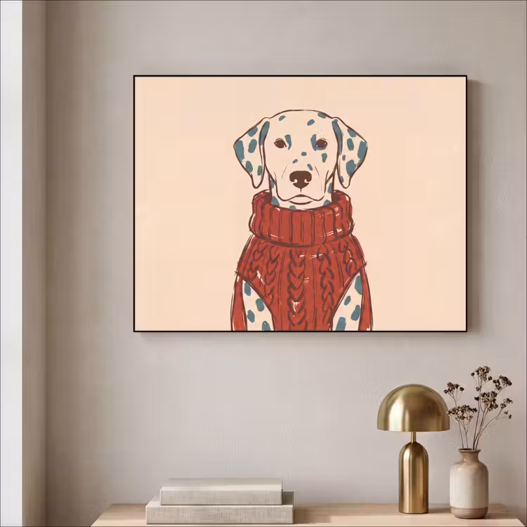 Art Frame - Hond - Trui - Winter - Dieren - Rood — 3