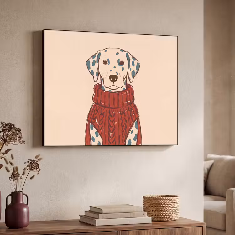 Art Frame - Hond - Trui - Winter - Dieren - Rood — 4