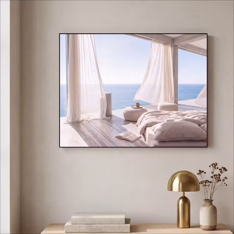 Art Frame - Interieur - Zeezicht - Modern - Rust - Beige — 3