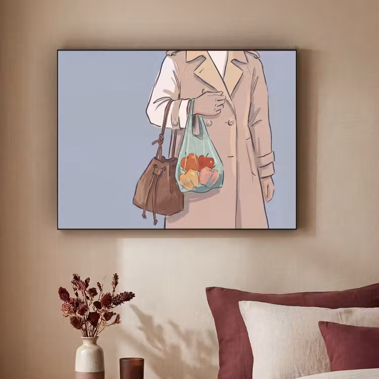 Art Frame - Mensen - Boodschappen - Stadsleven - Modern - Kleurrijk — 2