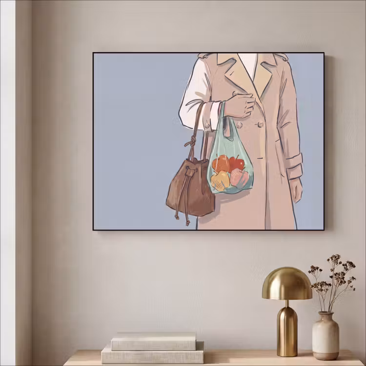 Art Frame - Mensen - Boodschappen - Stadsleven - Modern - Kleurrijk — 3