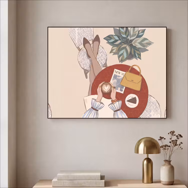 Art Frame - Mensen - Cafe - Koffie - Stadsleven - Modern — 3