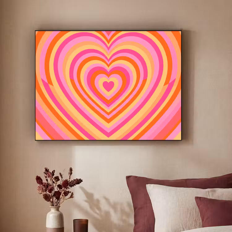 Art Frame - Hart - Concentrisch - Abstract - Liefde - Kleurrijk — 2