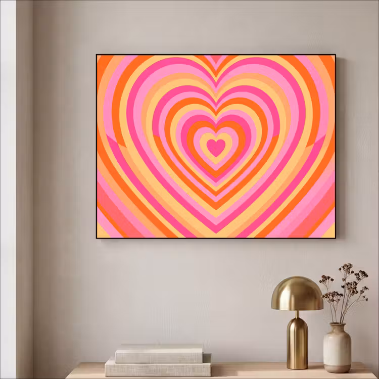 Art Frame - Hart - Concentrisch - Abstract - Liefde - Kleurrijk — 3
