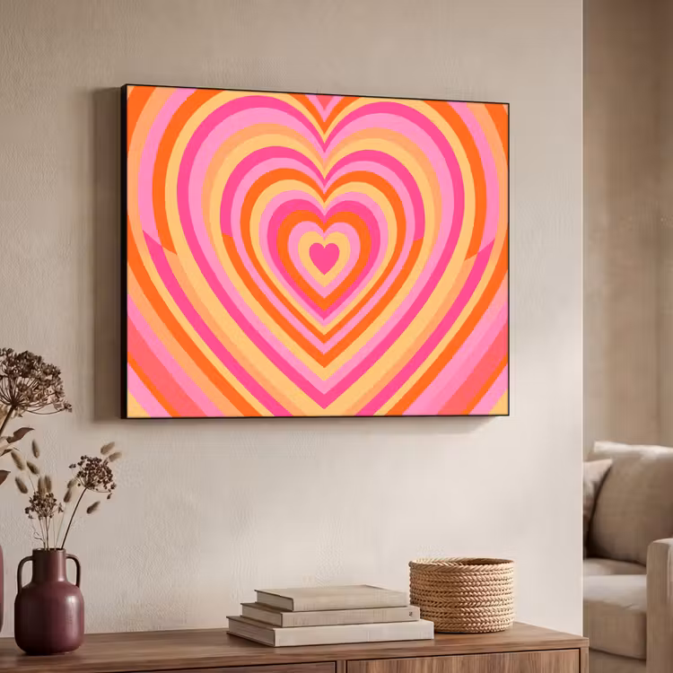 Art Frame - Hart - Concentrisch - Abstract - Liefde - Kleurrijk — 4