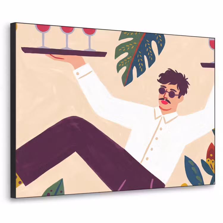 Art Frame - Mensen - Dienblad - Eten - Modern - Kleurrijk — 1