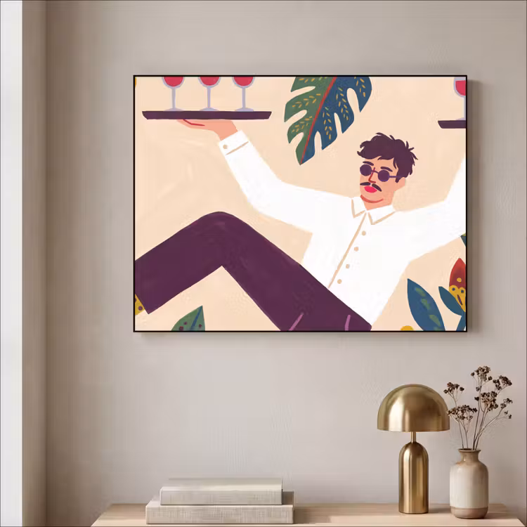 Art Frame - Mensen - Dienblad - Eten - Modern - Kleurrijk — 3