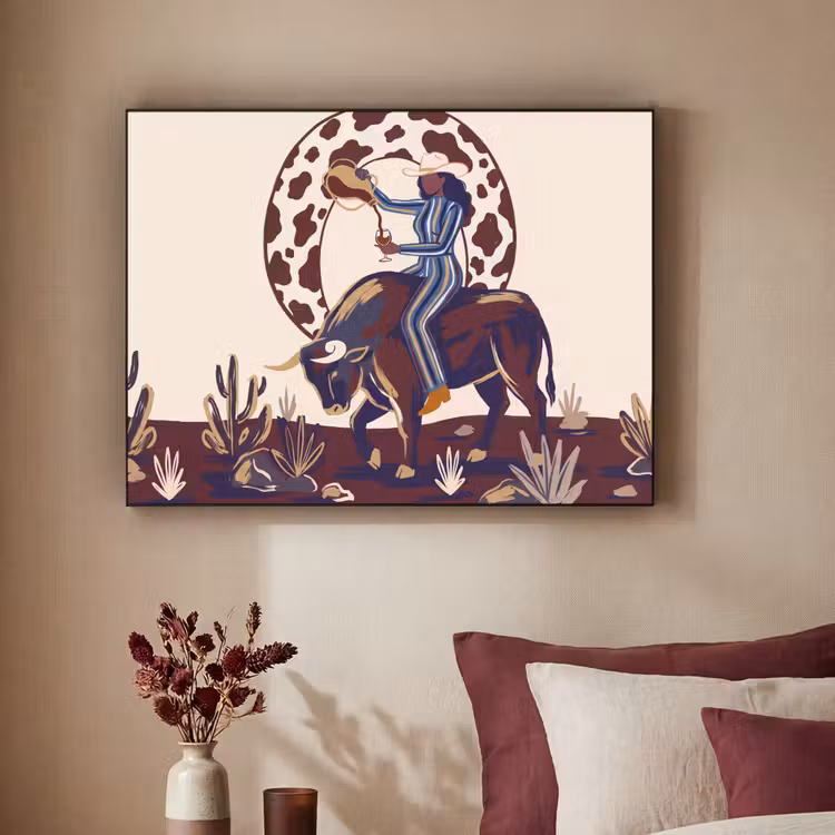 Art Frame - Mensen - Dieren - Cowboy - Abstract - Kleurrijk — 2