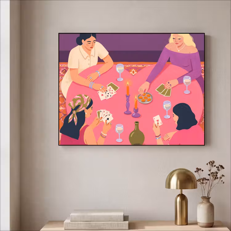 Art Frame - Mensen - Kaartspel - Interieur - Modern - Kleurrijk — 3
