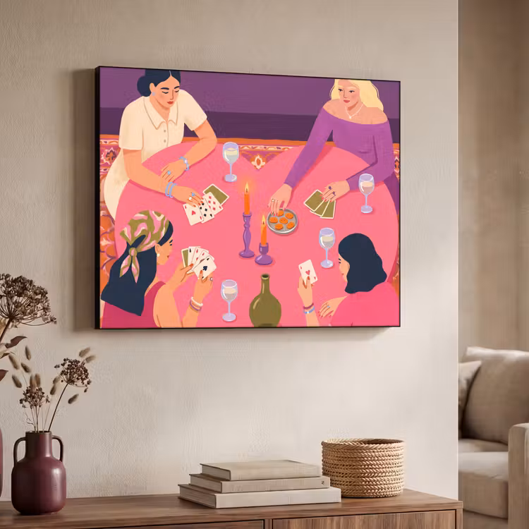 Art Frame - Mensen - Kaartspel - Interieur - Modern - Kleurrijk — 4