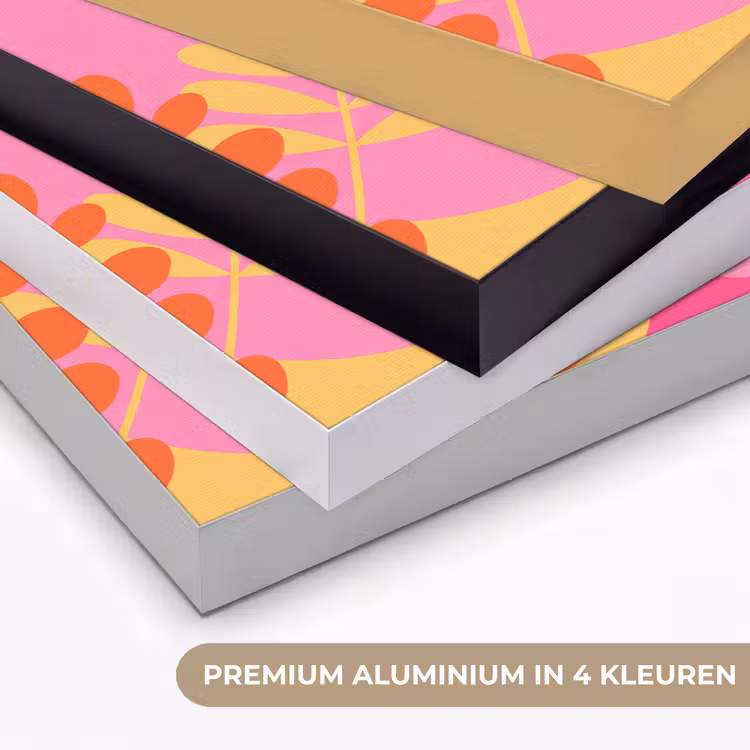 Art Frame - Natuur - Bladeren - Abstract - Roze - Geel — 5