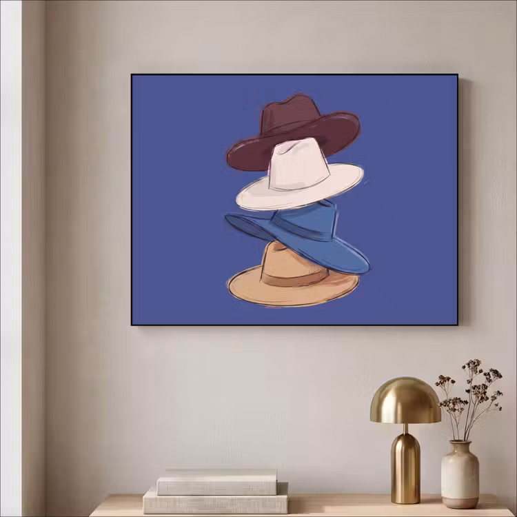 Art Frame - Hoeden - Gestapeld - Mode - Kleurrijk - Illustratie — 3