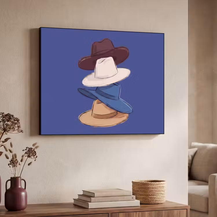 Art Frame - Hoeden - Gestapeld - Mode - Kleurrijk - Illustratie — 4