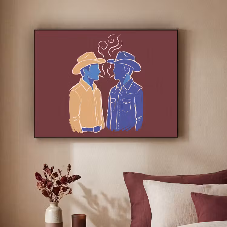 Art Frame - Mensen - Profiel - Sigaret - Abstract - Kunst — 2