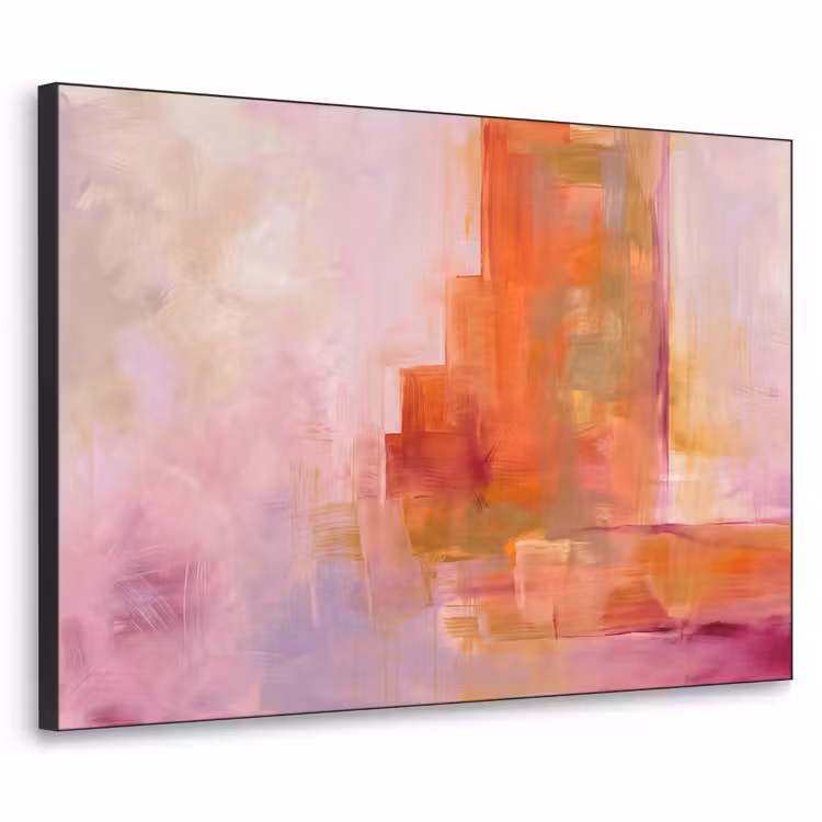 Art Frame - Abstract - Borstelstreken - Kunst - Paars - Goud — 1