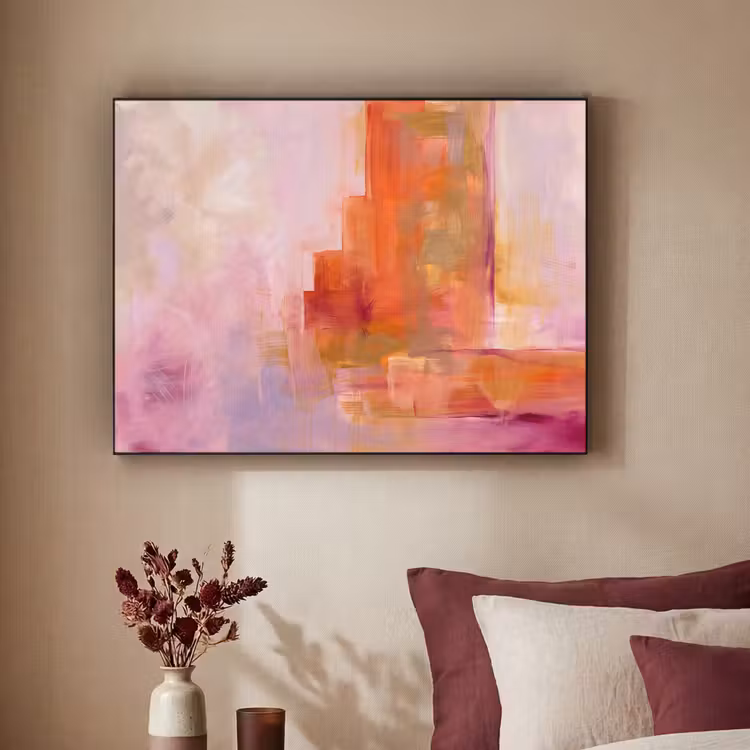 Art Frame - Abstract - Borstelstreken - Kunst - Paars - Goud — 2
