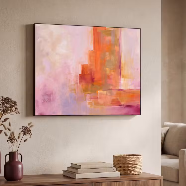 Art Frame - Abstract - Borstelstreken - Kunst - Paars - Goud — 4