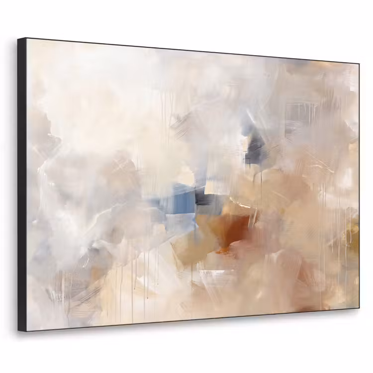 Art Frame - Abstract - Borstelstreken - Modern - Beige - Kunst — 1