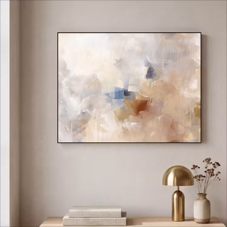 Art Frame - Abstract - Borstelstreken - Modern - Beige - Kunst — 3
