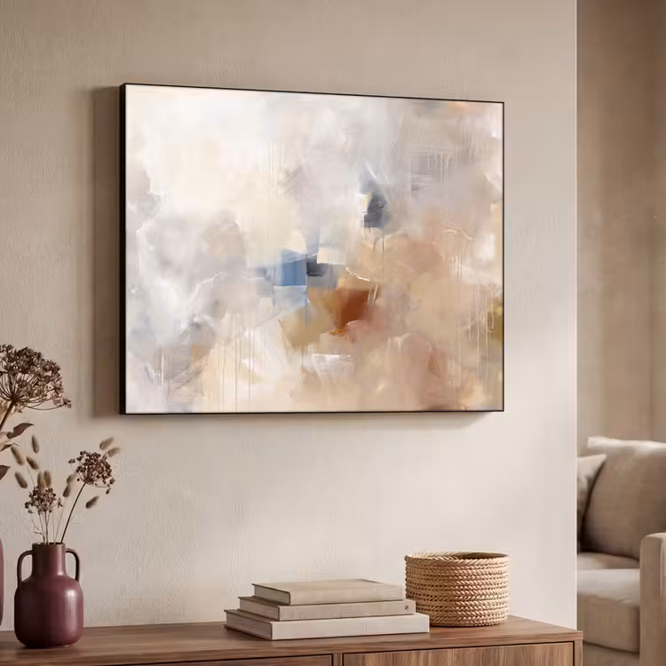 Art Frame - Abstract - Borstelstreken - Modern - Beige - Kunst — 4