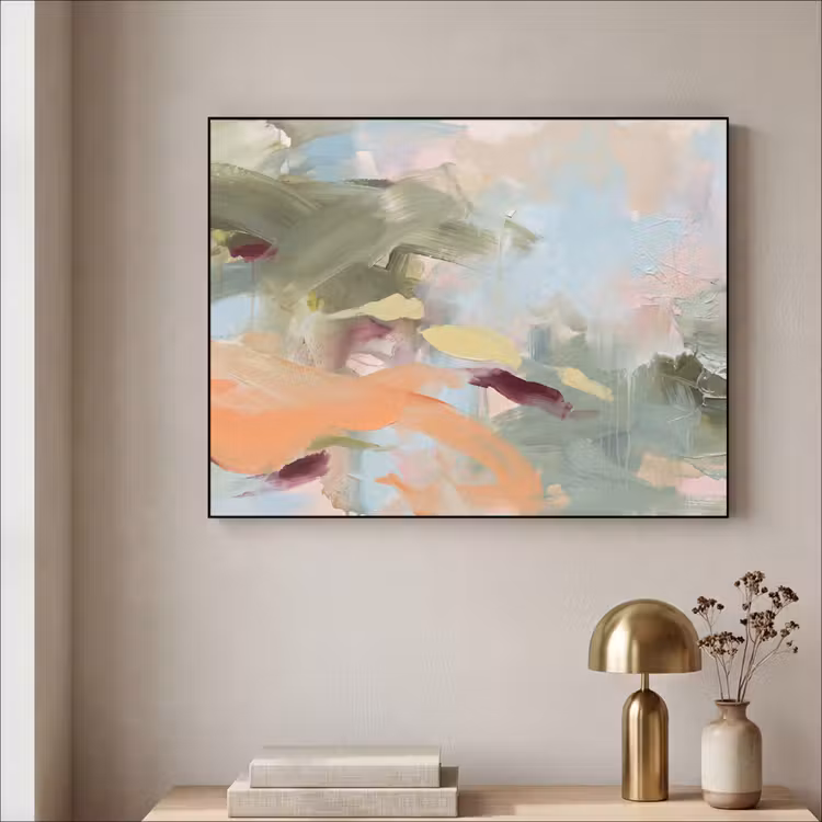 Art Frame - Abstract - Borstelstreken - Kunst - Modern - Pastel — 3