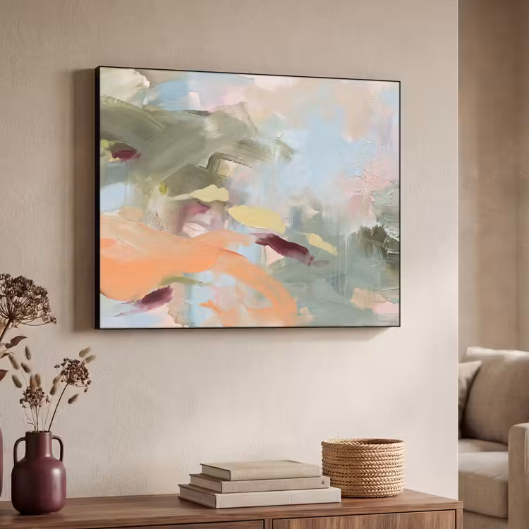 Art Frame - Abstract - Borstelstreken - Kunst - Modern - Pastel — 4