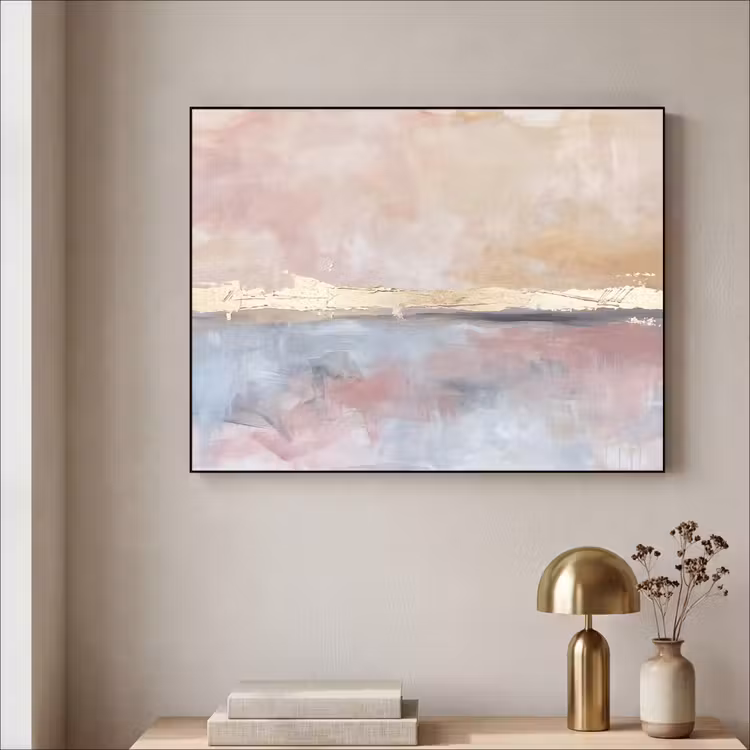 Art Frame - Abstract - Horizontaal - Kunst - Roze - Goud — 3