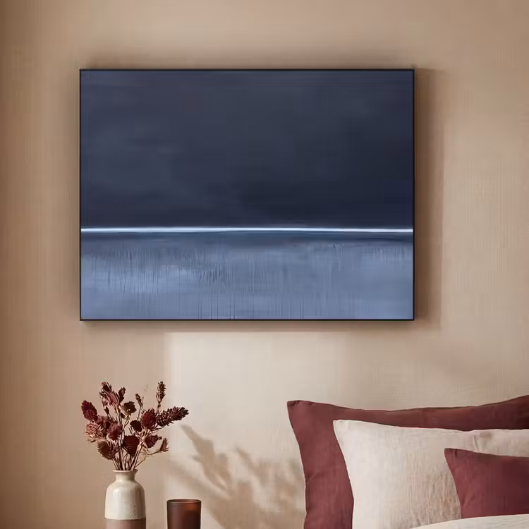 Art Frame - Abstract - Horizontale lijn - Minimalistisch - Donkerblauw - Kunst — 2