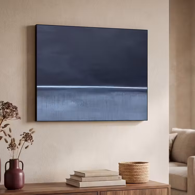 Art Frame - Abstract - Horizontale lijn - Minimalistisch - Donkerblauw - Kunst — 4