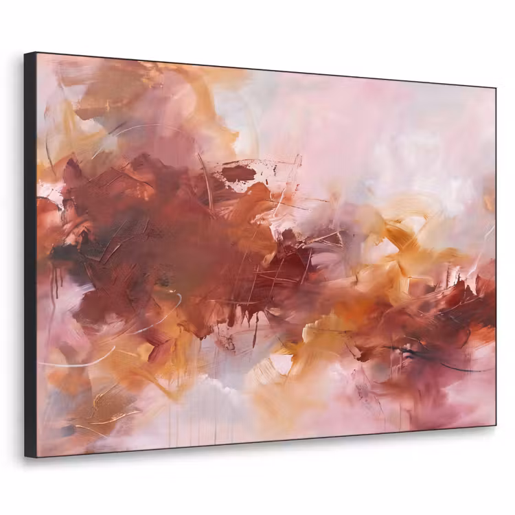 Art Frame - Abstract - Kleurrijk - Kunst - Modern - Roze-Rood — 1