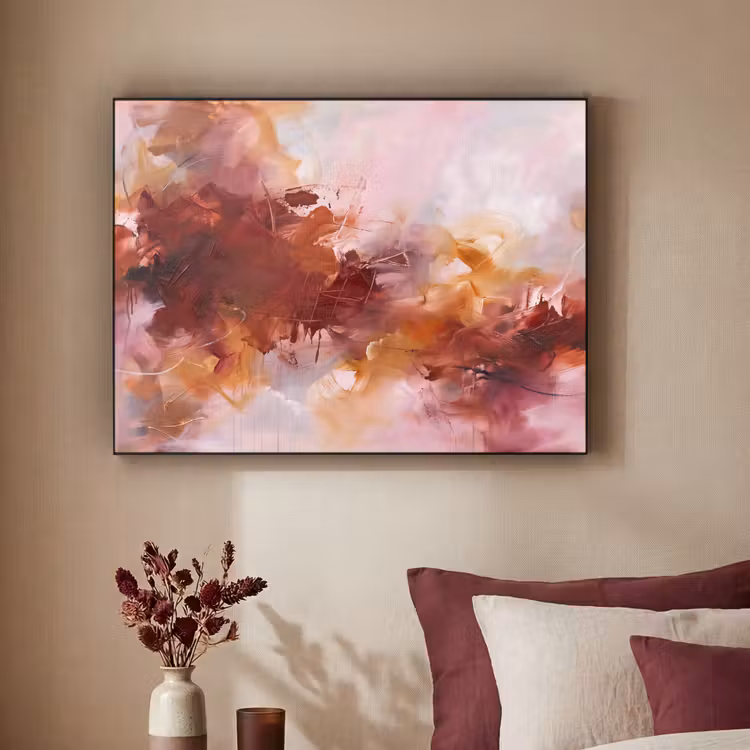 Art Frame - Abstract - Kleurrijk - Kunst - Modern - Roze-Rood — 2