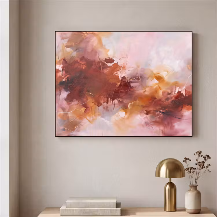 Art Frame - Abstract - Kleurrijk - Kunst - Modern - Roze-Rood — 3