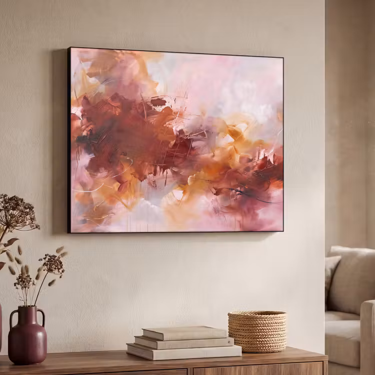 Art Frame - Abstract - Kleurrijk - Kunst - Modern - Roze-Rood — 4