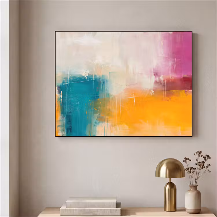 Art Frame - Abstract - Kleurrijk - Modern - Kunst - Oranje — 3