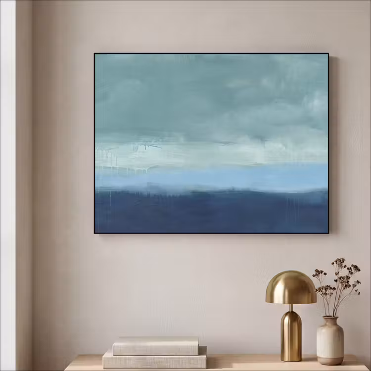 Art Frame - Abstract - Lagen - Rust - Modern - Blauw — 3