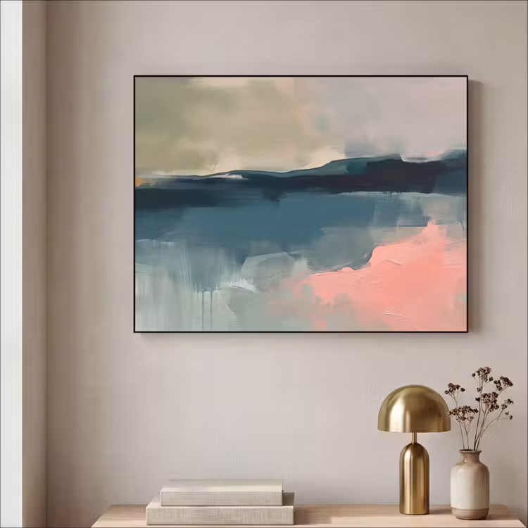 Art Frame - Abstract - Landschap - Kunst - Modern - Groen - Blauw — 3