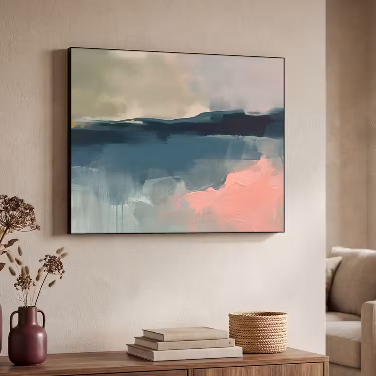 Art Frame - Abstract - Landschap - Kunst - Modern - Groen - Blauw — 4
