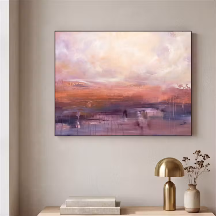 Art Frame - Abstract - Landschap - Modern - Paars - Oranje — 3