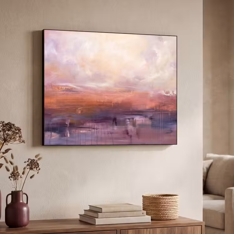 Art Frame - Abstract - Landschap - Modern - Paars - Oranje — 4