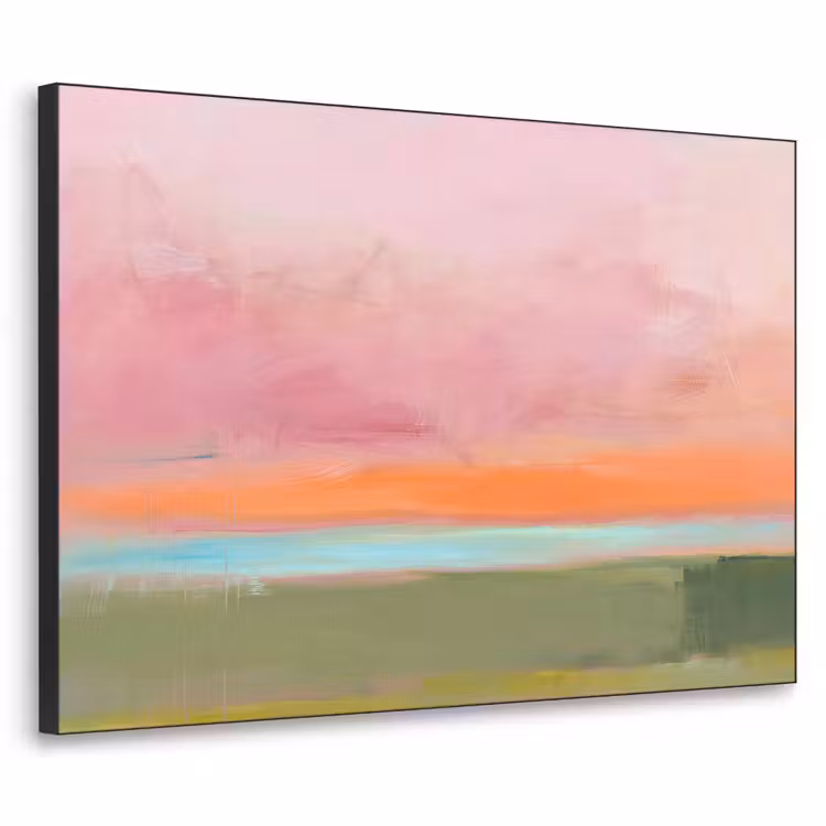 Art Frame - Abstract - Landschap - Modern - Roze - Oranje — 1