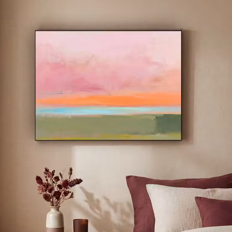 Art Frame - Abstract - Landschap - Modern - Roze - Oranje — 2