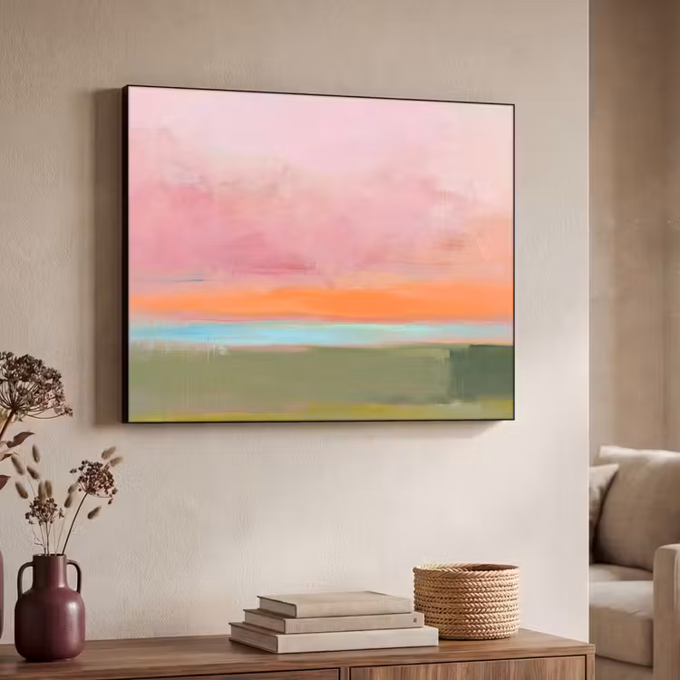 Art Frame - Abstract - Landschap - Modern - Roze - Oranje — 4