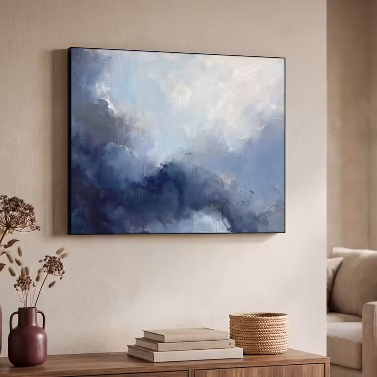 Art Frame - Abstract - Wolken - Modern - Blauw - Kunst — 4