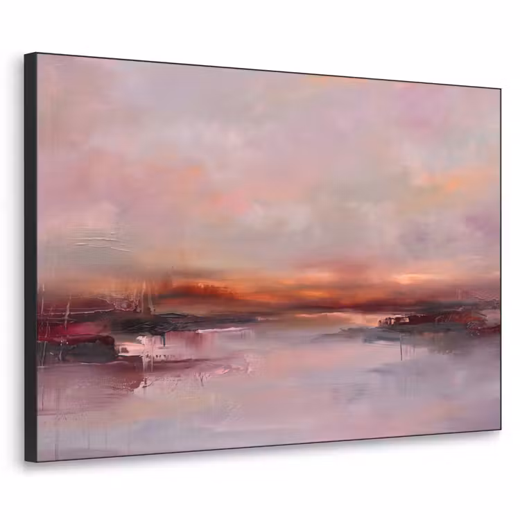 Art Frame - Landschap - Zonsondergang - Abstract - Modern - Roze — 1
