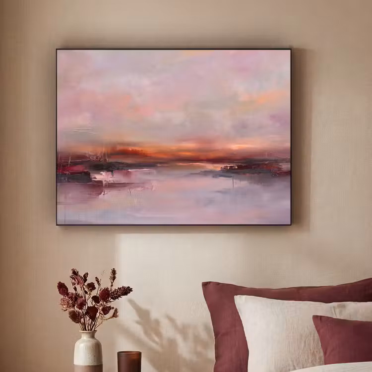 Art Frame - Landschap - Zonsondergang - Abstract - Modern - Roze — 2