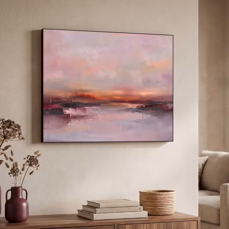 Art Frame - Landschap - Zonsondergang - Abstract - Modern - Roze — 4