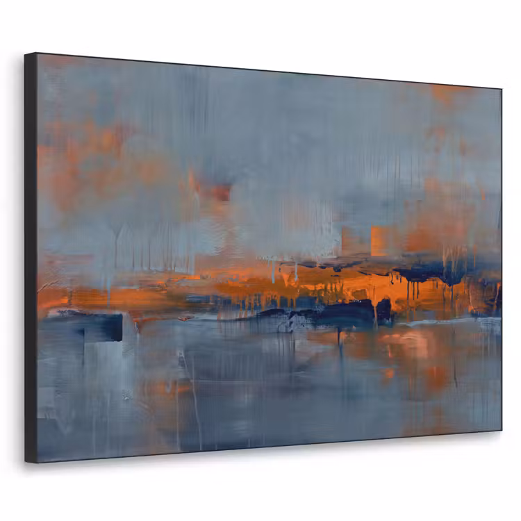 Art Frame - Abstract - Kleuren - Modern - Oranje - Grijs — 1